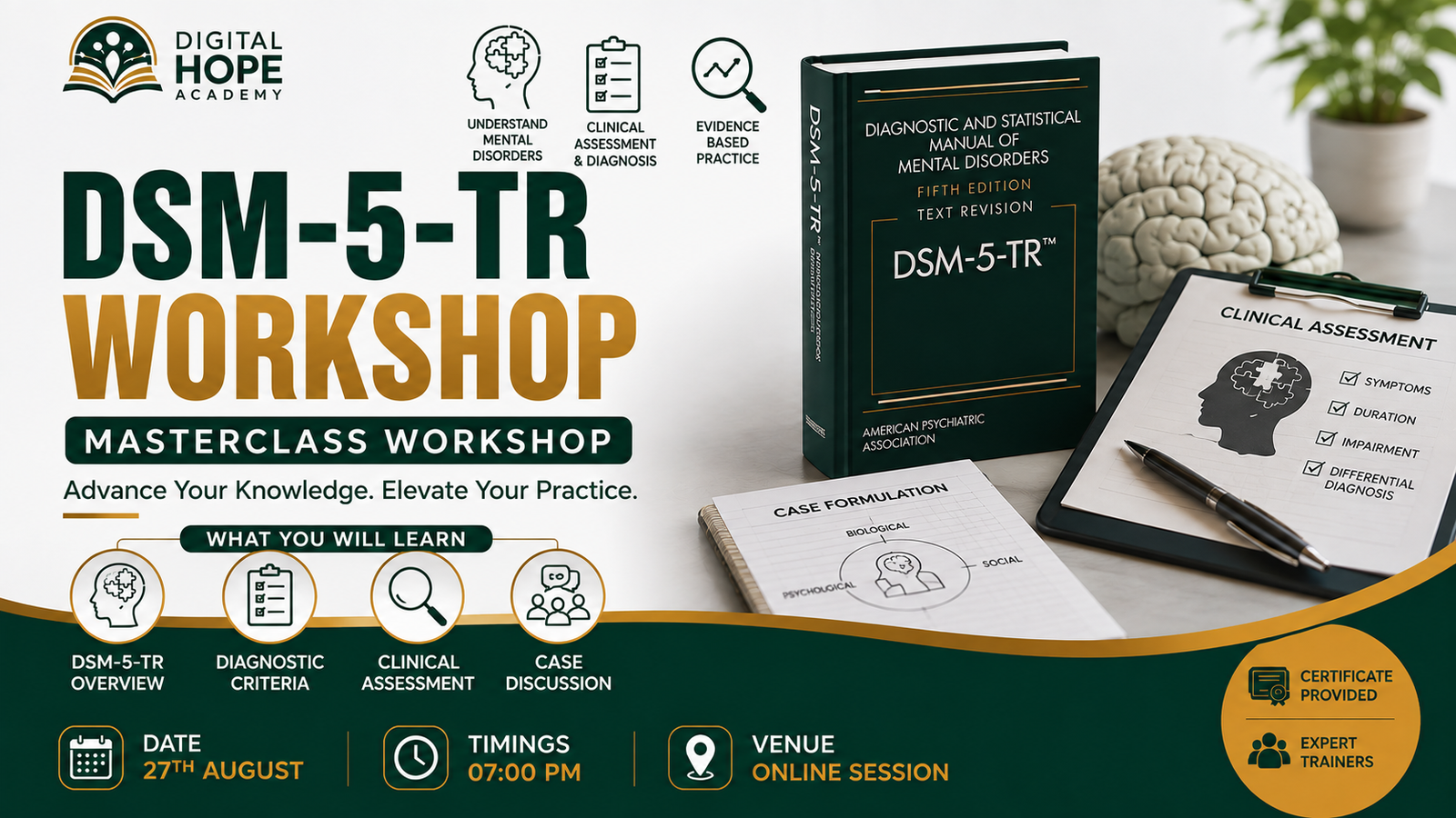 DSM-5-TR Masterclass: From Symptoms to Clinical Diagnosis | Practical Mental Health Diagnosis